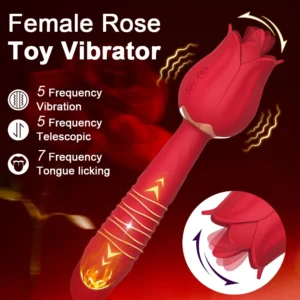 Rose Vibrator for Women G Spot Clitoris Vagina Stimulator Thrusting Vibrating For Female Masturbator