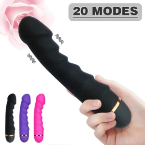20 Modes Vibrator Soft Silicone Strong Motor G-spot Clitoral Stimulator Female Masturbator