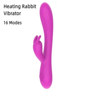 Heating Rabbit Vibrator Full Vaginal massager16 function soft winding