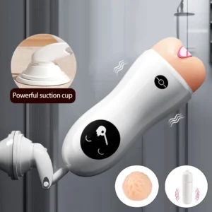 Automatic Male Real Vagina Pocket Masturbator Cup Vibration Blowjob Pussy Vibrating Bullet Penis Oral Adults Sex Toy For Man 18+