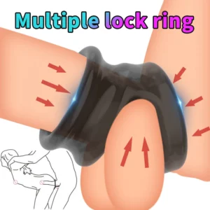 Male Delay Ejaculation Durable Silicone Lasting Erection Cock Ring For Men