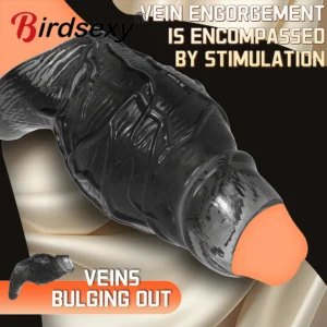 Male Cock Reusable Penis Sleeve Delay Ejaculation Stronger Erection Penis Extender Condom