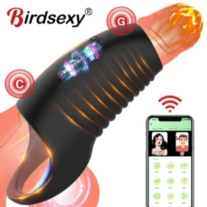 APP Remote Penis Enlargement Sleeve Vibrator For Men Delay Ejaculation