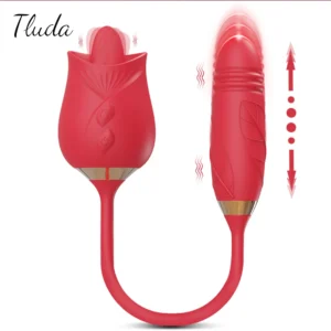 3 In 1 Tongue Licking Vibrator for Women Stimulator with Thrusting Vagina Vibrator Sex Toy