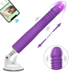 APP Control Thrusting Dildo for Women Telescopic Penis Masturbator with Suction Cup G Spot Massager Sex Toys for Female Adults