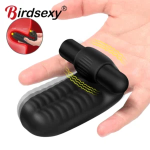 Finger Vibrator G Spot Massage Clit Stimulate Lesbian Masturbator For Women