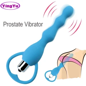 Long Anal Vibrator Butt Plug Silicone Anal Beads Vibrator Gay Toys Prostate Massage Sex Toys for Women Men Sex Products