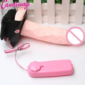 candiway hollow Dildo Strap on Vibrating Anal cock Ultra Elastic G-Spot Erection Assist Harness Penis Vibrator Dick Sex Toy