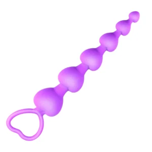 Silicone Long Anal Plug Butt Plug Heart Shape Anal Beads Sex Toys for Gay Man Couple Masturbator No Vibrator Sex Shop