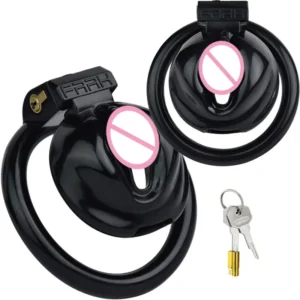 2025 New Male Resin Simulation Pussy Chastity Cage Bundle Anti Cheating Cock Cage With 4 Yards Penis Ring Adult Erotica Sex Toys