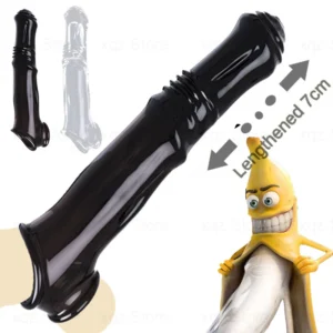 Reusable Penis Extender Sleeve Sex Toys For Men Penis Enlargement Condom Delay Ejaculation Cock Ring Women No Vibrator Sex Shop
