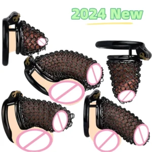 2025 New Chastity Cage Mesh Sexy Penis Locks Underpants Anti-escape Desire Control Steel Cock Ring Sex Toys for Man Gay 섹스알몸